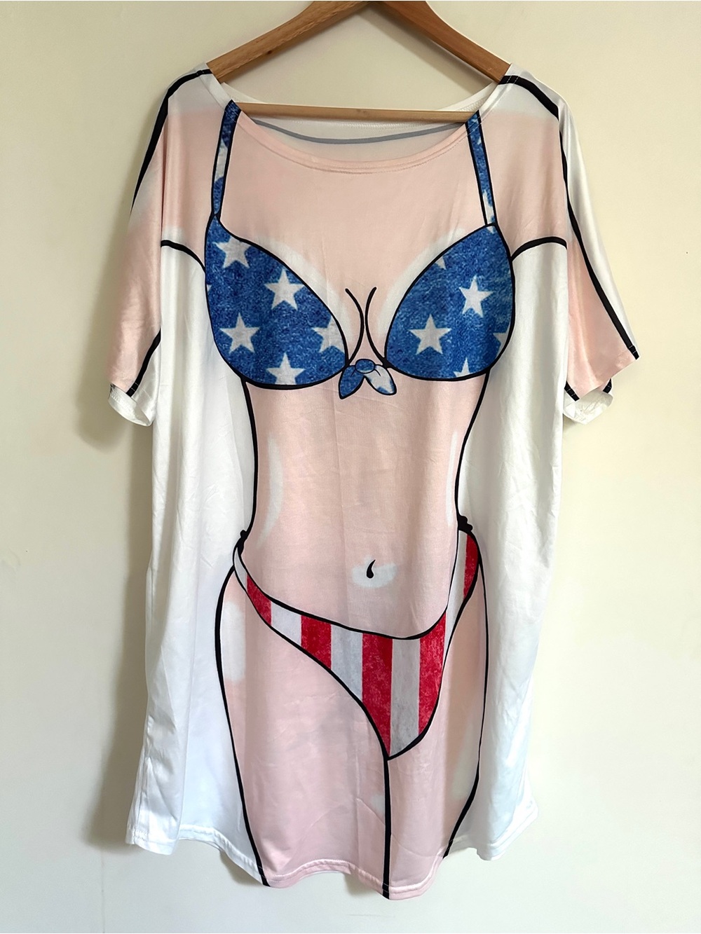American Flag Bikini Cover Up Tee